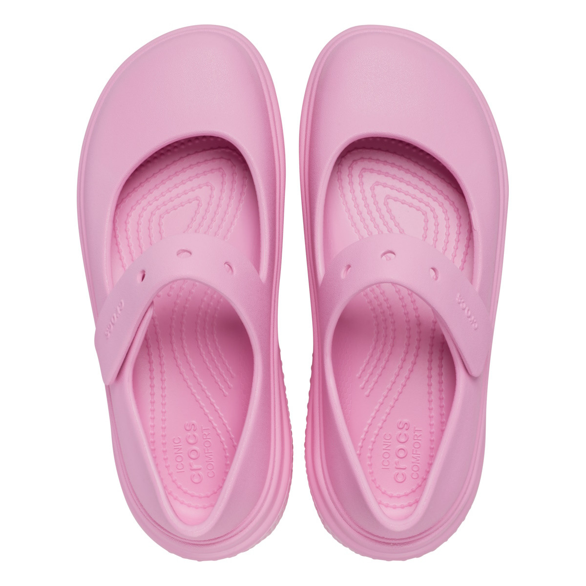 Crocs Stomp Mary Jane Roz - Pink Tweed/Pink Tweed - 4 | YEO