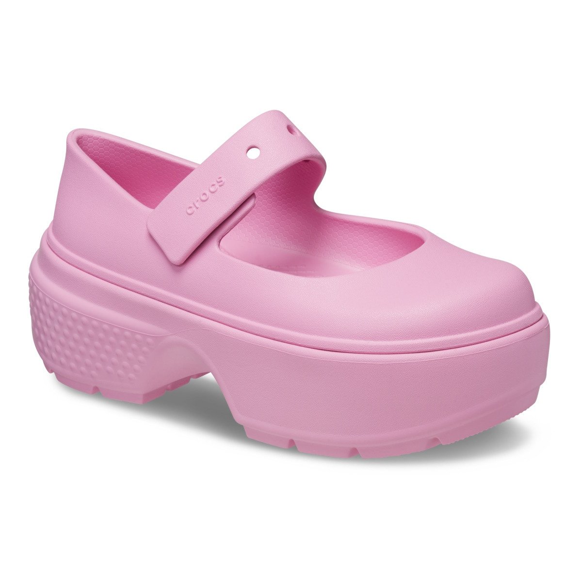 Crocs Stomp Mary Jane Roz - Pink Tweed/Pink Tweed - 1 | YEO
