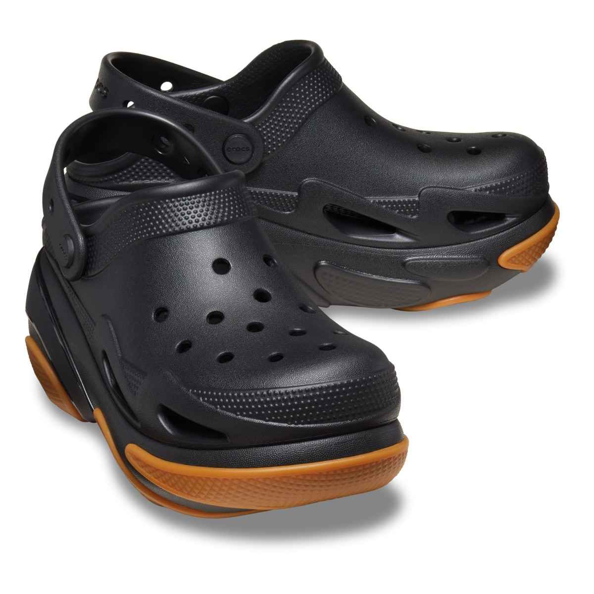 Saboti Crocs Bubble Crush Clog Negru - Black/Gum - 3 | YEO