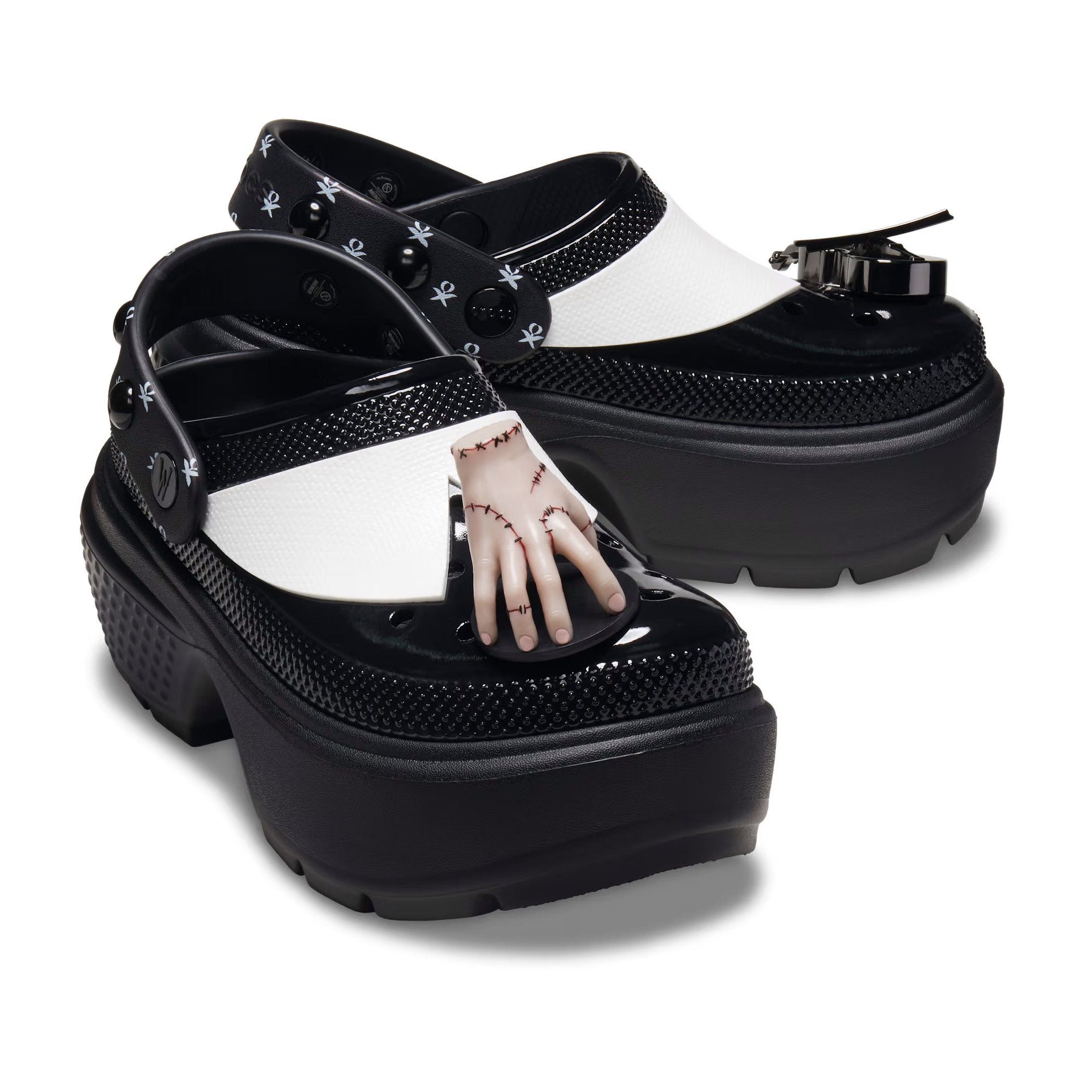 Saboti Crocs Wednesday Stomp Clog Negru - Black - 2 | YEO