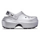 Saboti Crocs Stomp Metallic Clog Culoare Argintiu - Silver