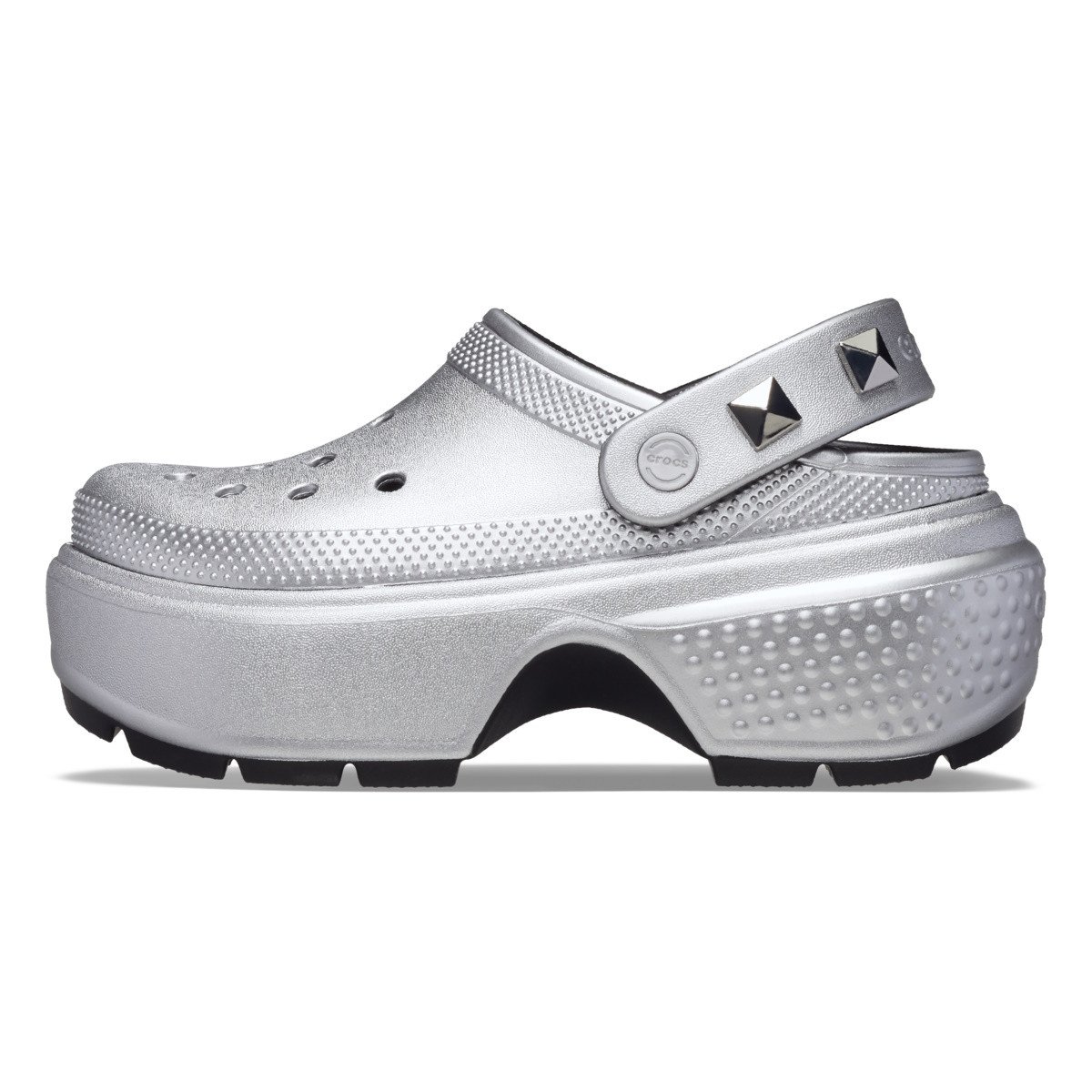 Saboti Crocs Stomp Metallic Clog Argintiu - Silver - 2 | YEO