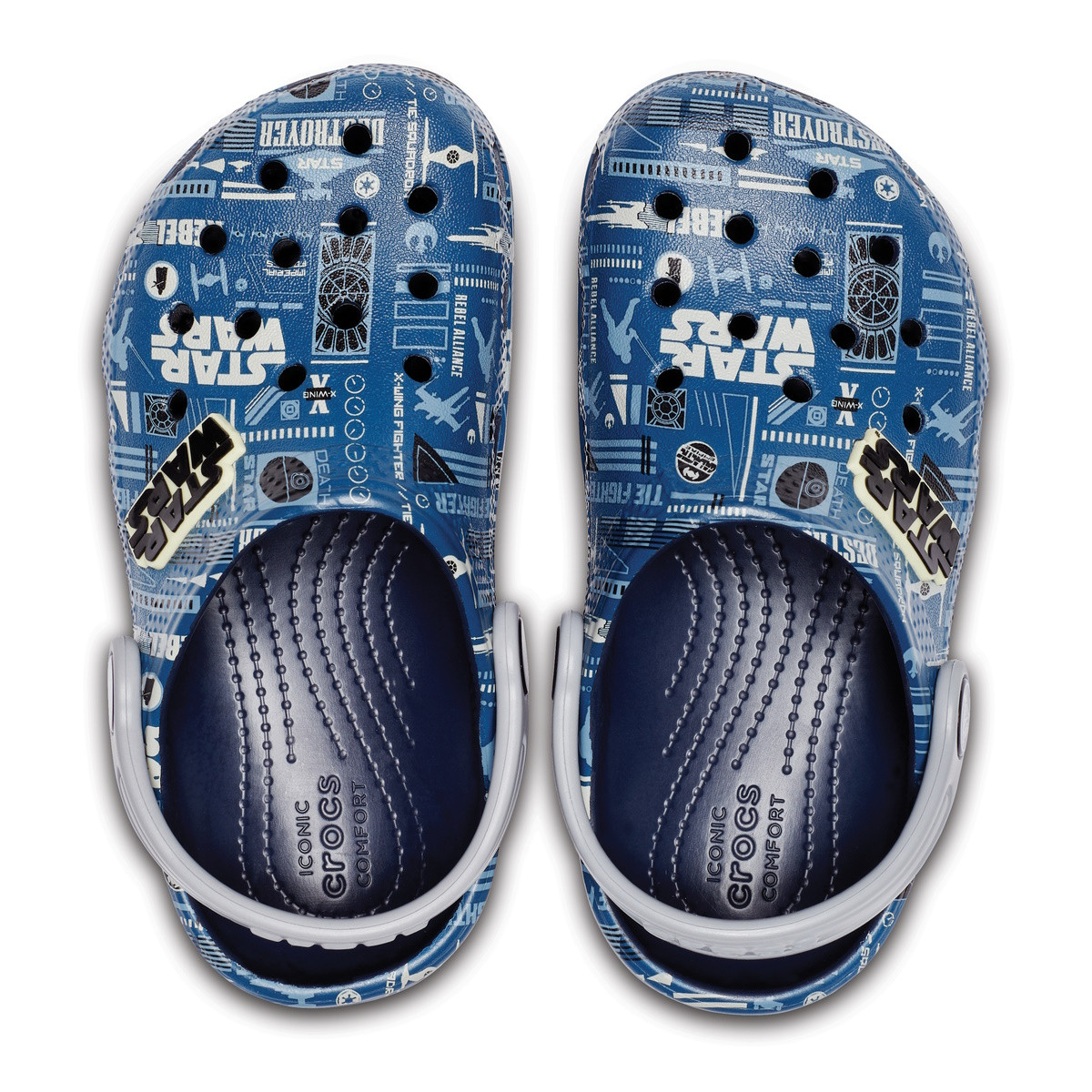 Saboti Crocs Classic Star Wars Grph Clog Kids Albastru - Navy - 4 | YEO