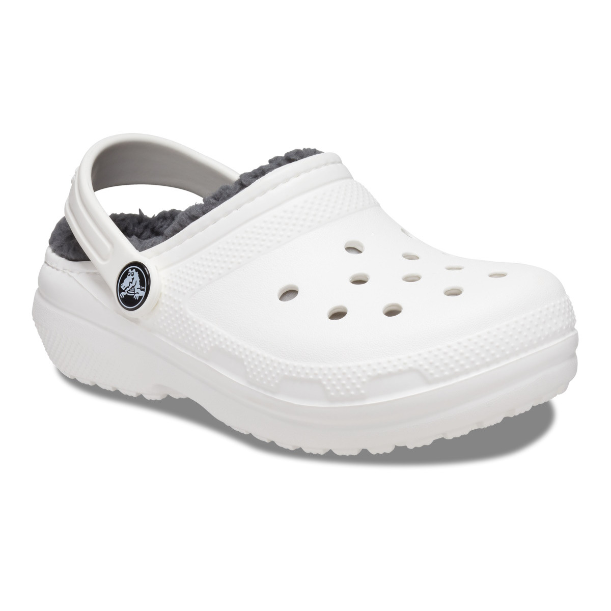 Saboti Crocs New Classic Lined Clog Kids Alb - White/Grey - 1 | YEO