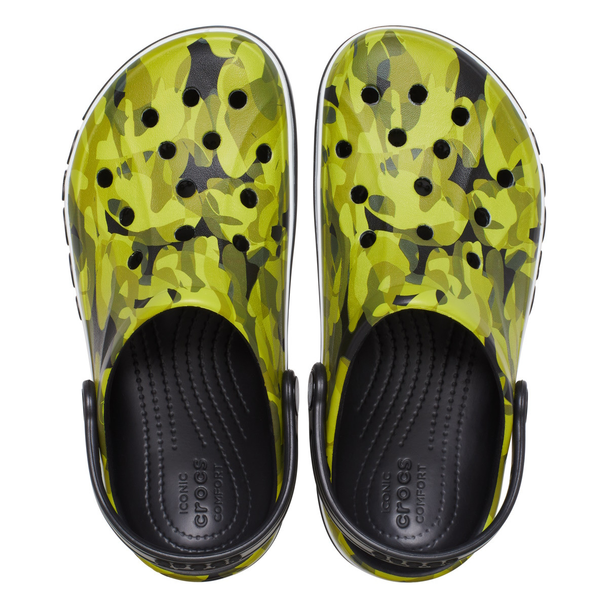 Saboti Crocs Bayaband Bubble Camo Clog Kids Negru - Black/Multi - 4 | YEO