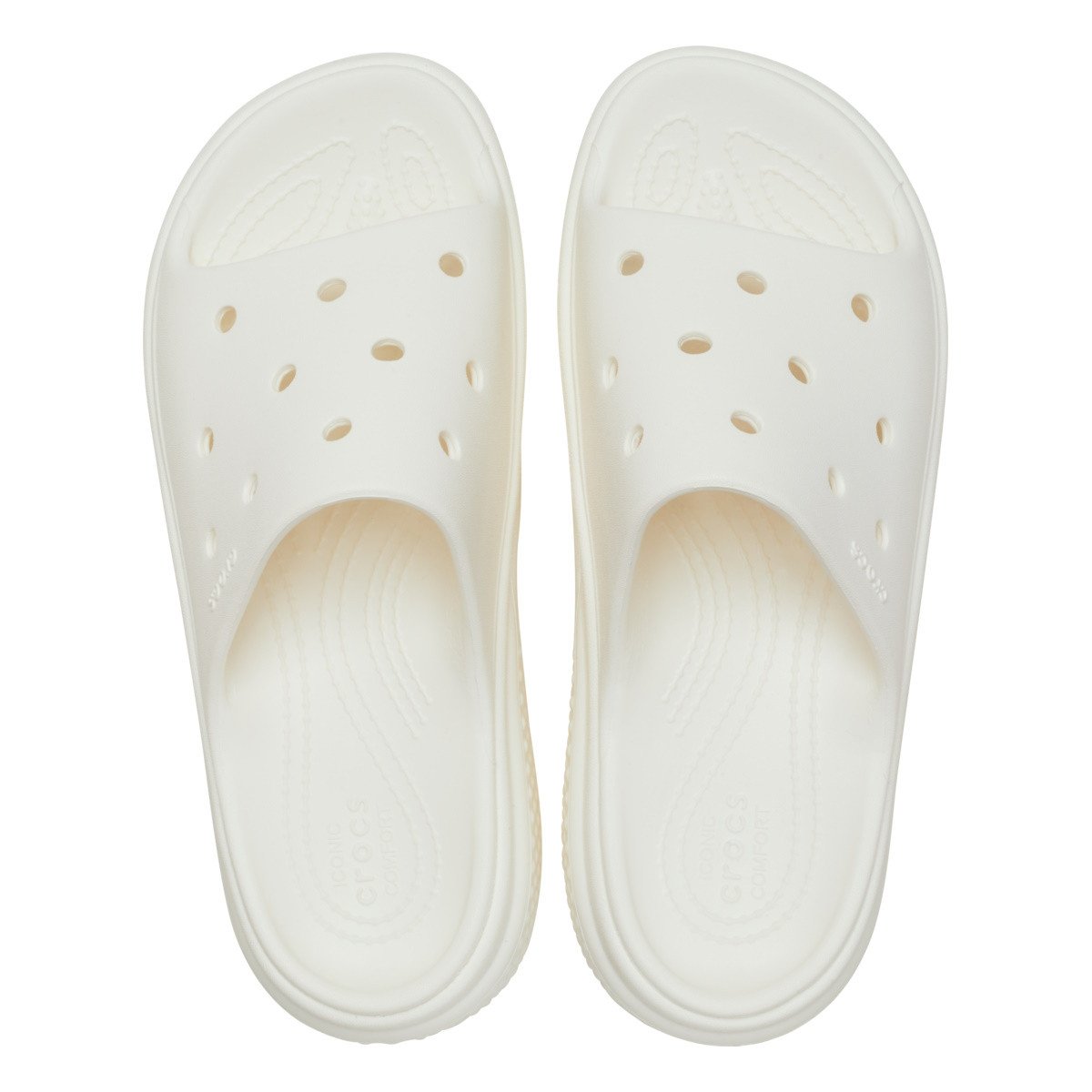 Papuci Crocs Stomp Slide Alb - Chalk - 4 | YEO