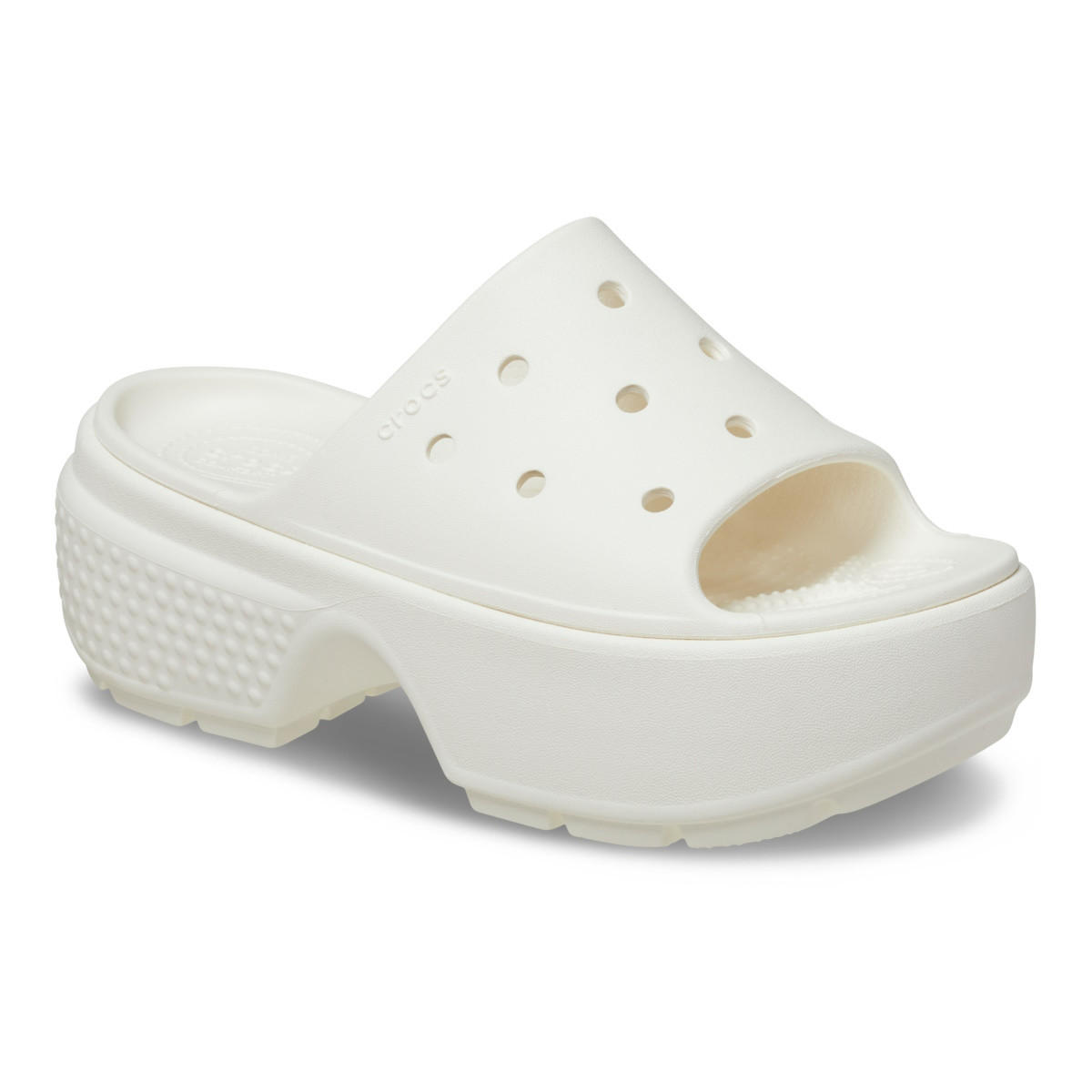 Papuci Crocs Stomp Slide Alb - Chalk - 1 | YEO