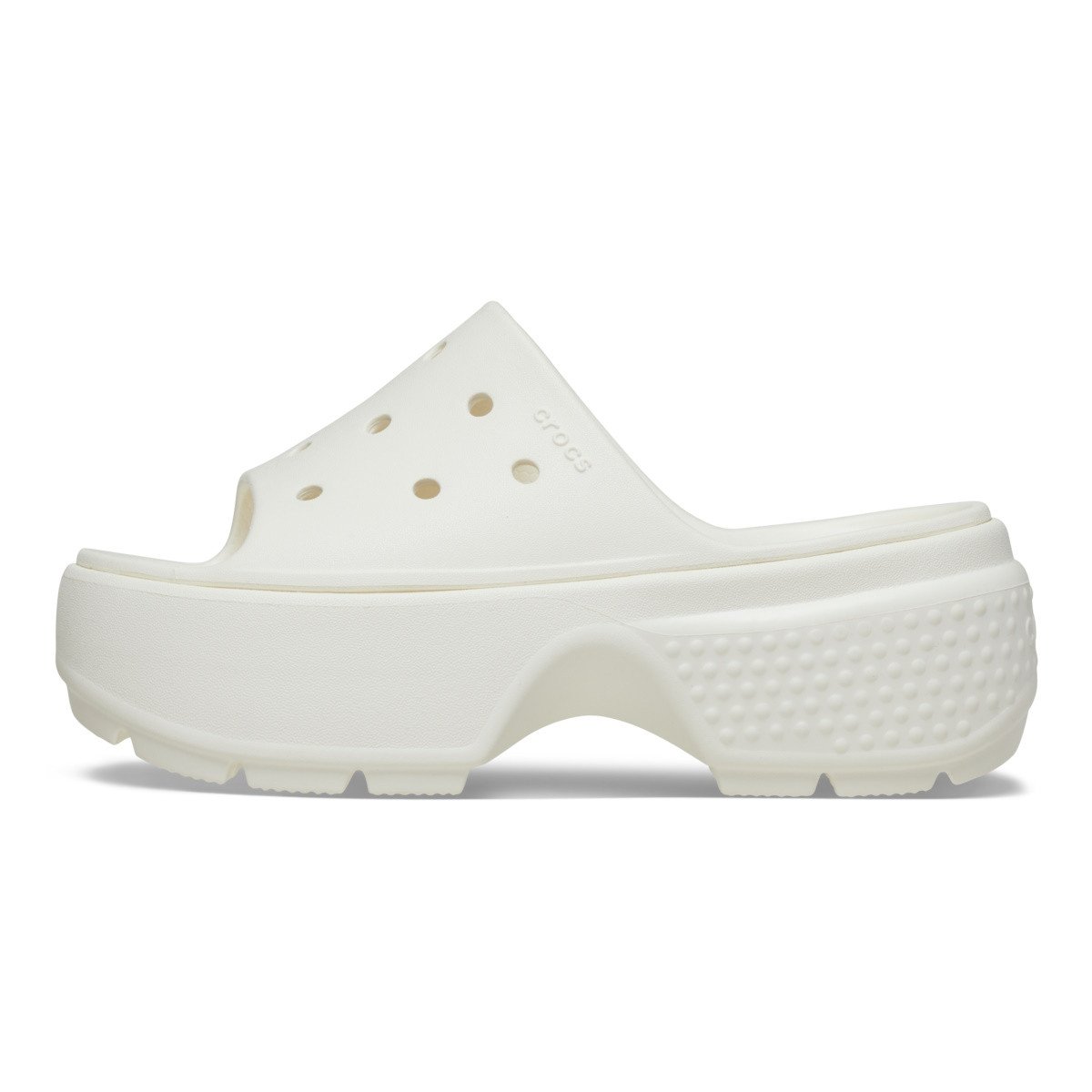 Papuci Crocs Stomp Slide Alb - Chalk - 2 | YEO