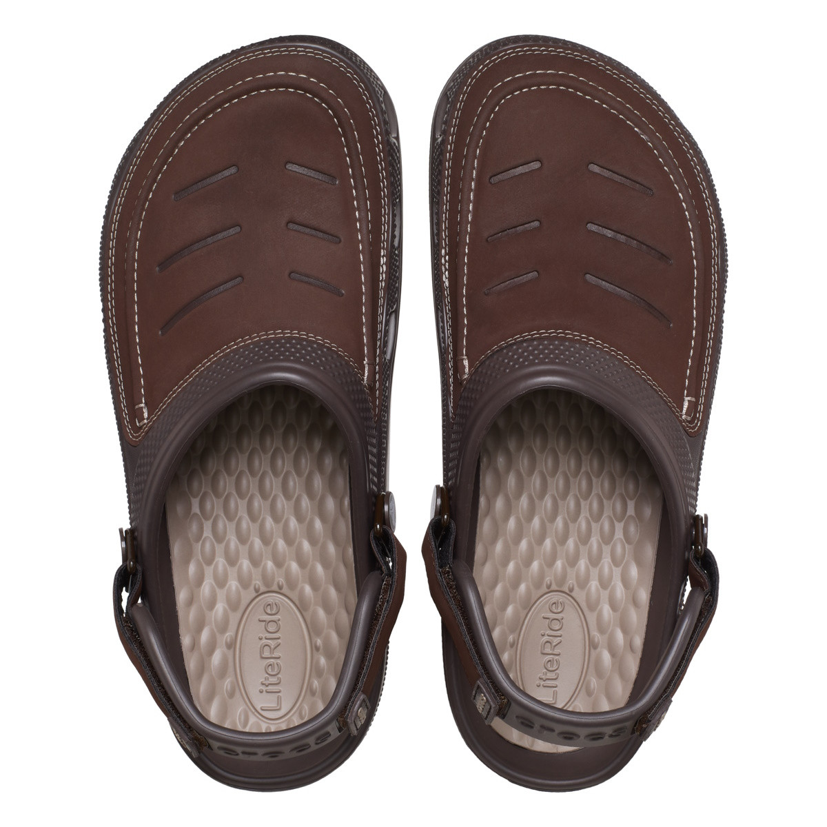 Saboti Crocs Classic Yukon Vista II LiteRide™ Clog Maro - Espresso/Mushroom - 4 | YEO