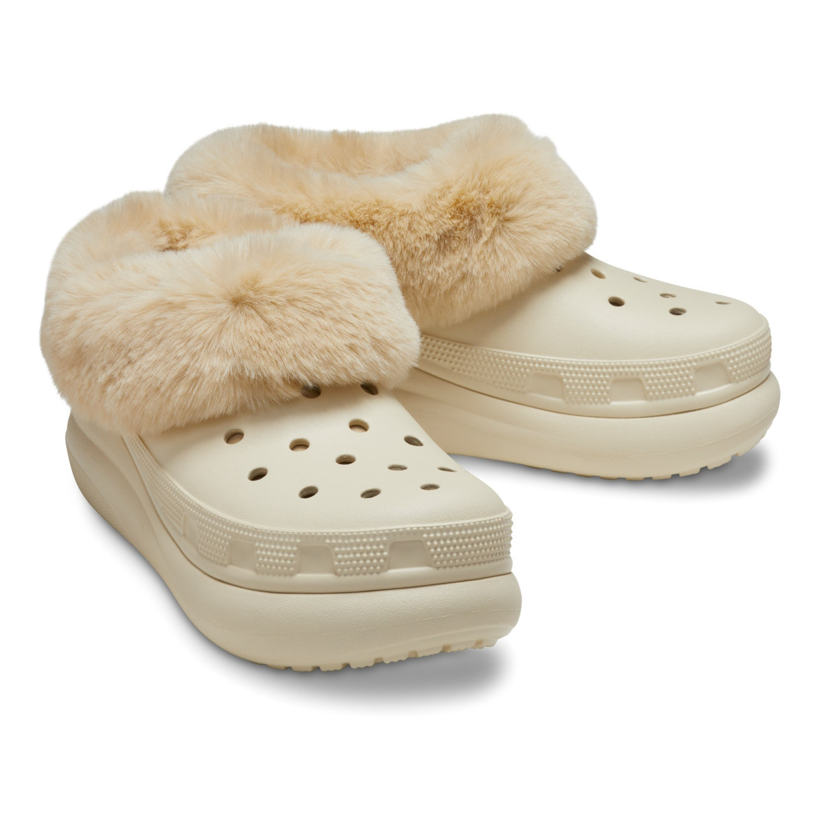 Pantofi Crocs Classic Furever Crush Shoe Bej - Bone - 3 | YEO
