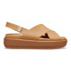 Sandale Crocs Brooklyn Luxe Cross Strap Culoare Maro - Tan/Tan
