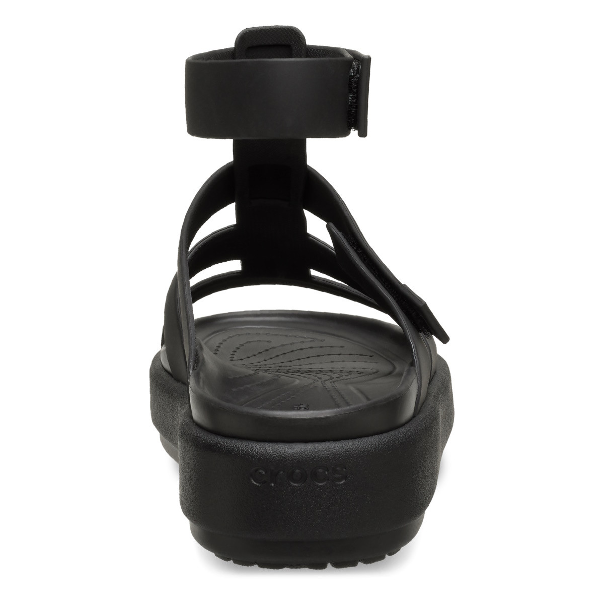Sandale Crocs Brooklyn Luxe Gladiator Negru - Black/Black - 4 | YEO