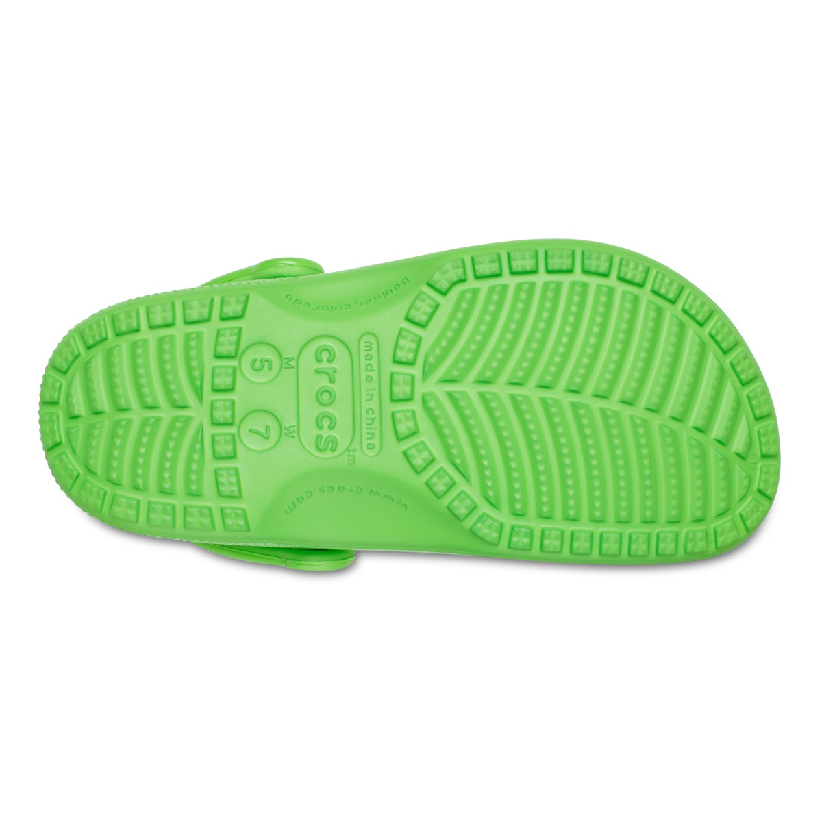 Saboti Crocs Classic Neon Highlighter Clog Verde - Green Slime - 5 | YEO