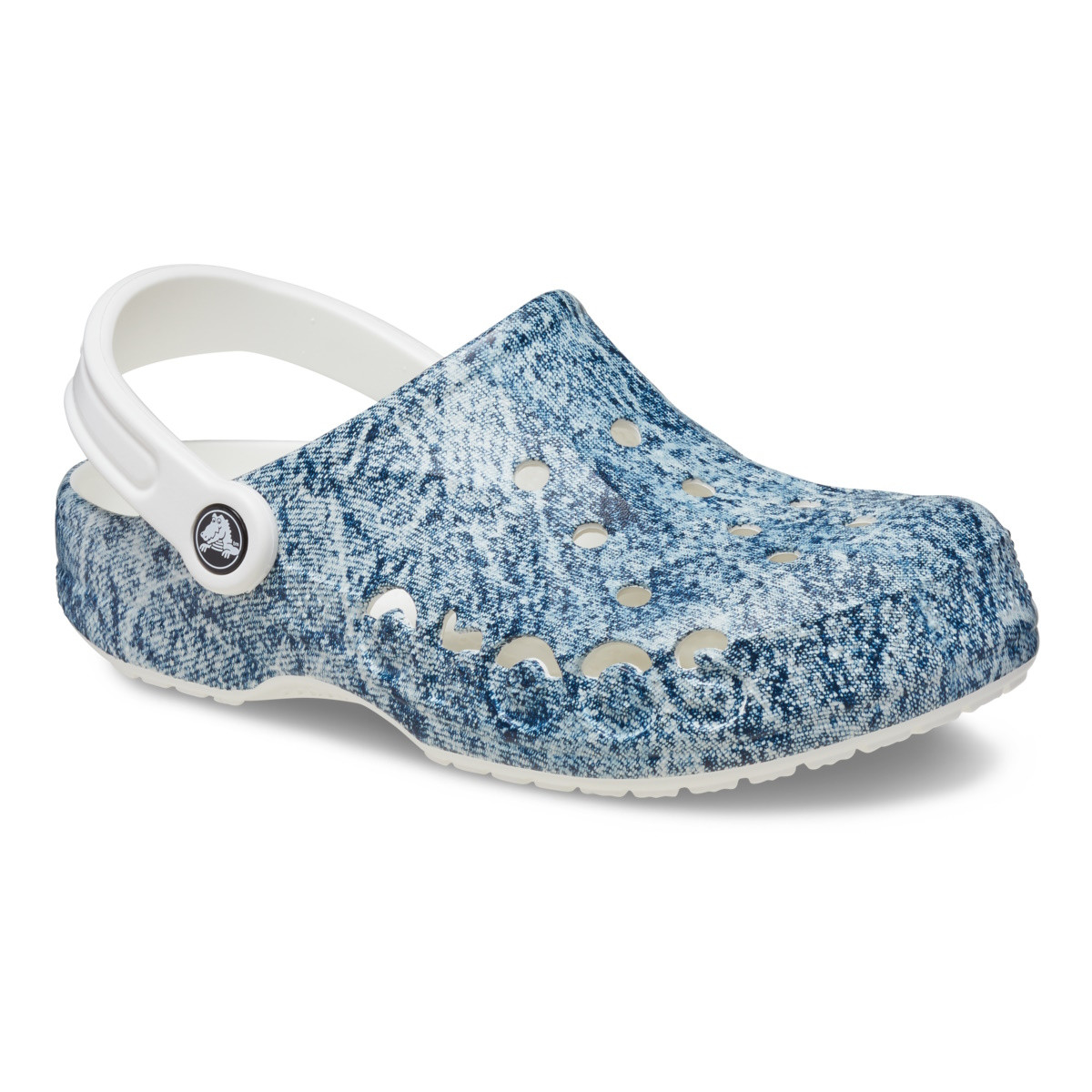 Saboti Crocs Baya Denim Clog Alb - White/Multi - 1 | YEO