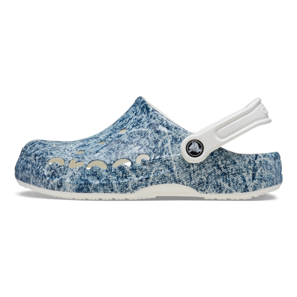 Saboti Crocs Baya Denim Clog Alb - White/Multi - 2 | YEO