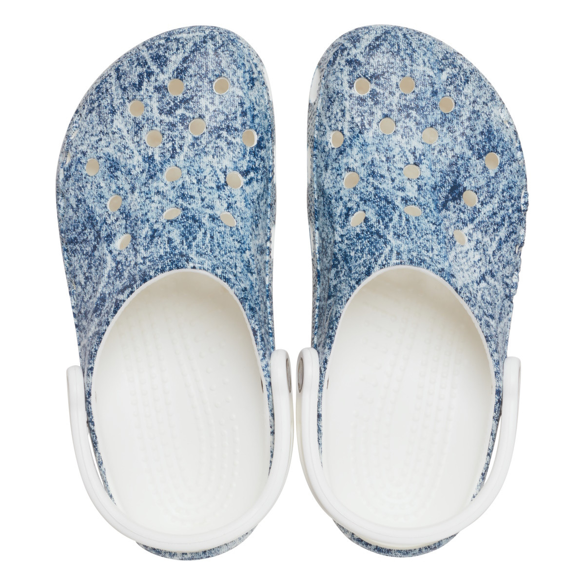 Saboti Crocs Baya Denim Clog Alb - White/Multi - 4 | YEO