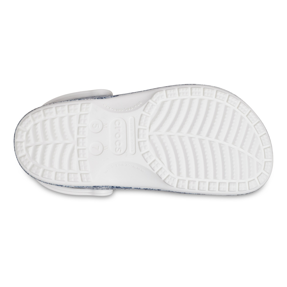 Saboti Crocs Baya Denim Clog Alb - White/Multi