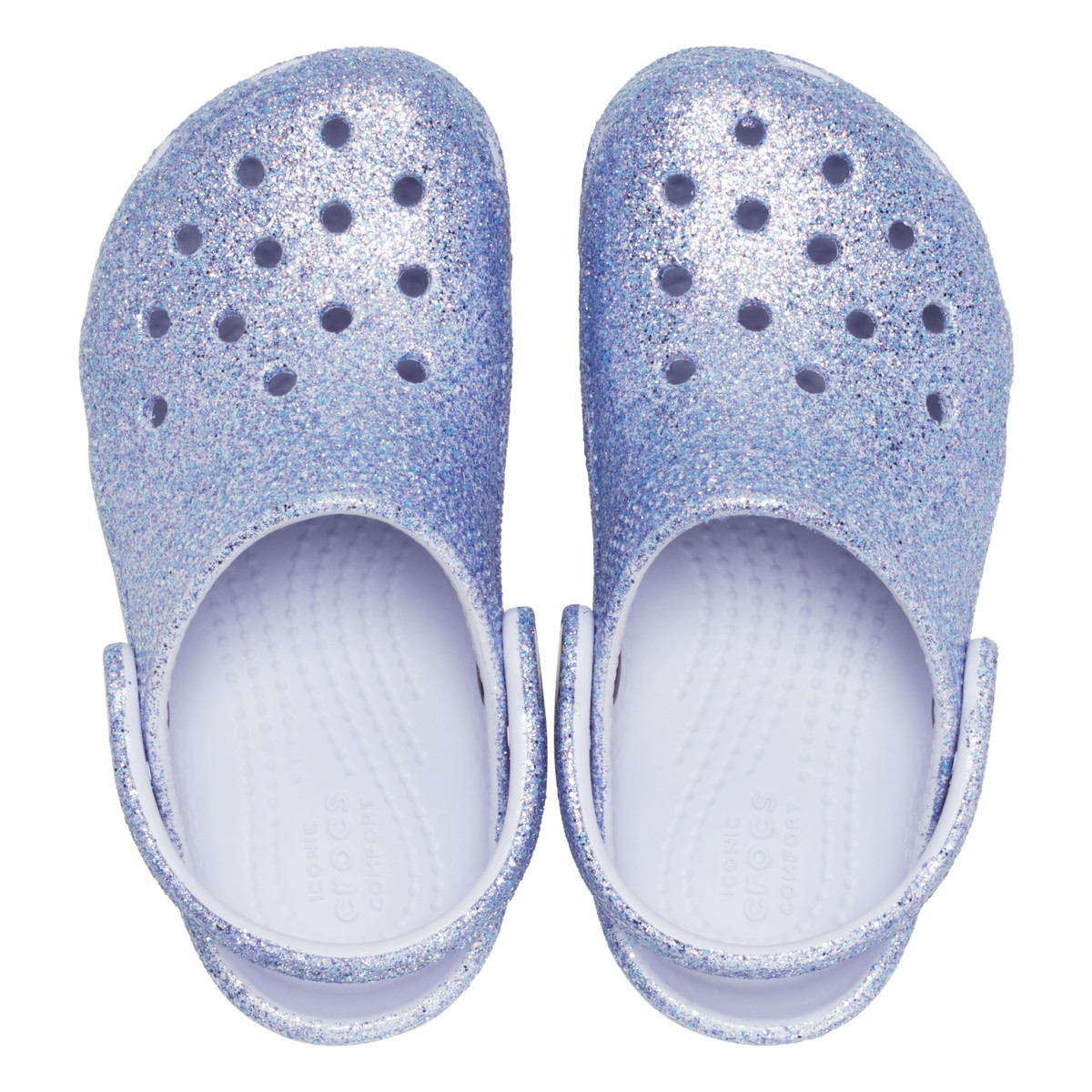 Saboti Crocs Toddler Classic Glitter Clog Mov - Frosted Glitter - 4 | YEO