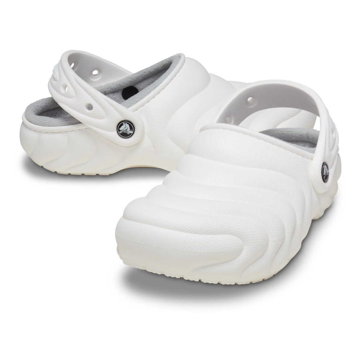 Saboti Crocs Classic Lined Overpuff Clog Alb - White - 3 | YEO