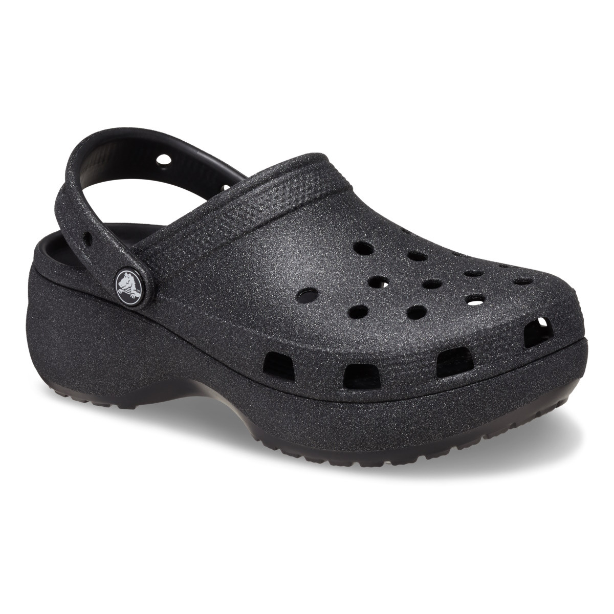 Saboți Crocs Women\'s Classic Platform Glitter Clog Negru - Black - 1 | YEO