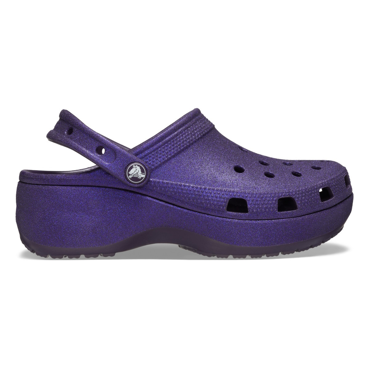 Saboți Crocs Women\'s Classic Platform Glitter Clog Mov - Dark Iris
