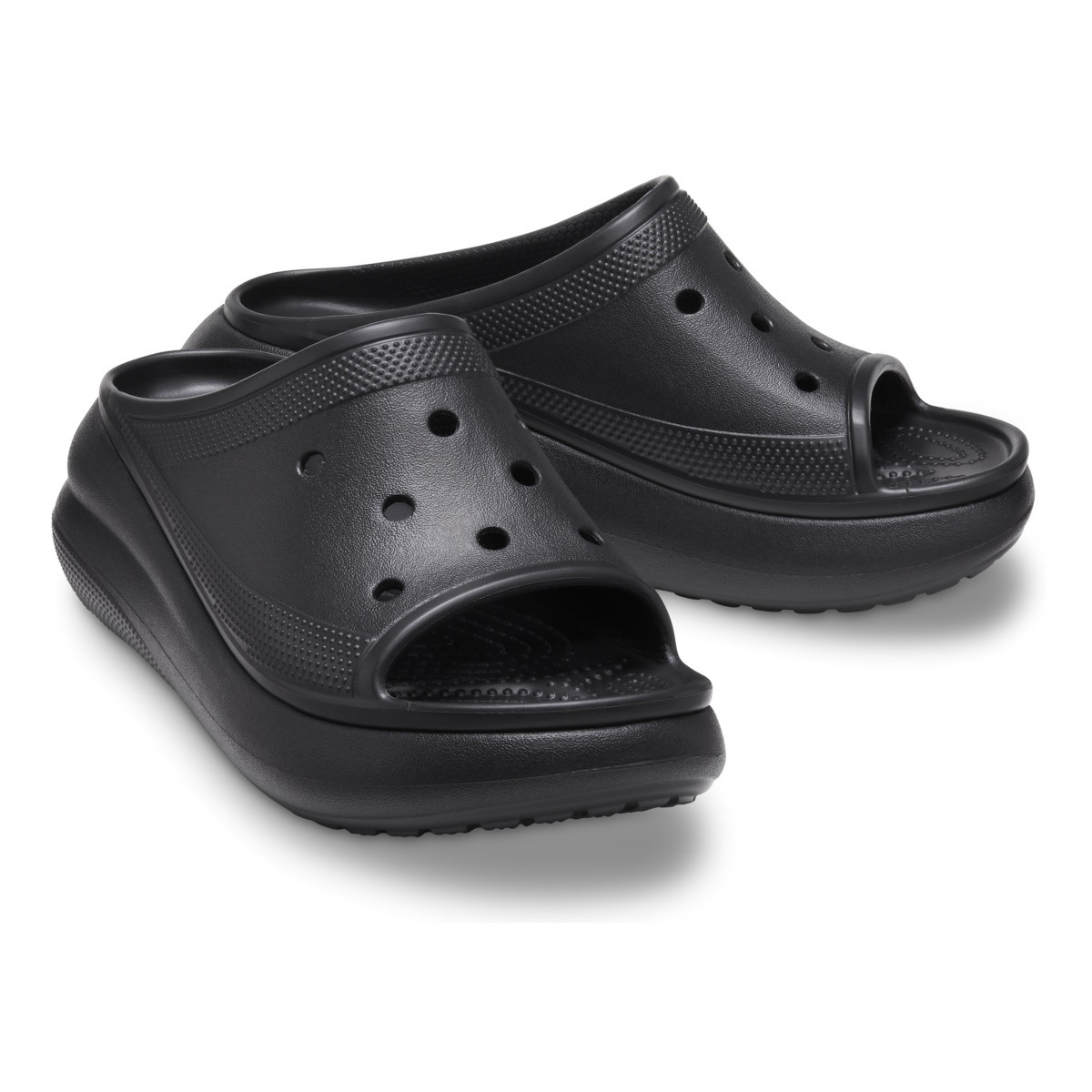 Papuci Crocs Classic Crush Slide Negru - Black - 3 | YEO