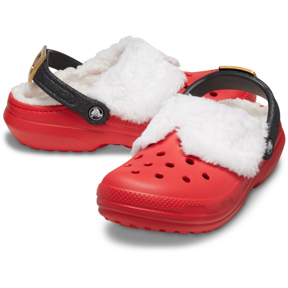 Saboti Crocs Classic Lined Santa Clog Rosu - Varsity Red/Multi - 3 | YEO