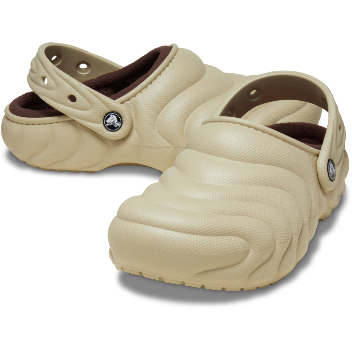 Saboti Crocs Classic Lined Overpuff Clog Bej - Moth - 3 | YEO