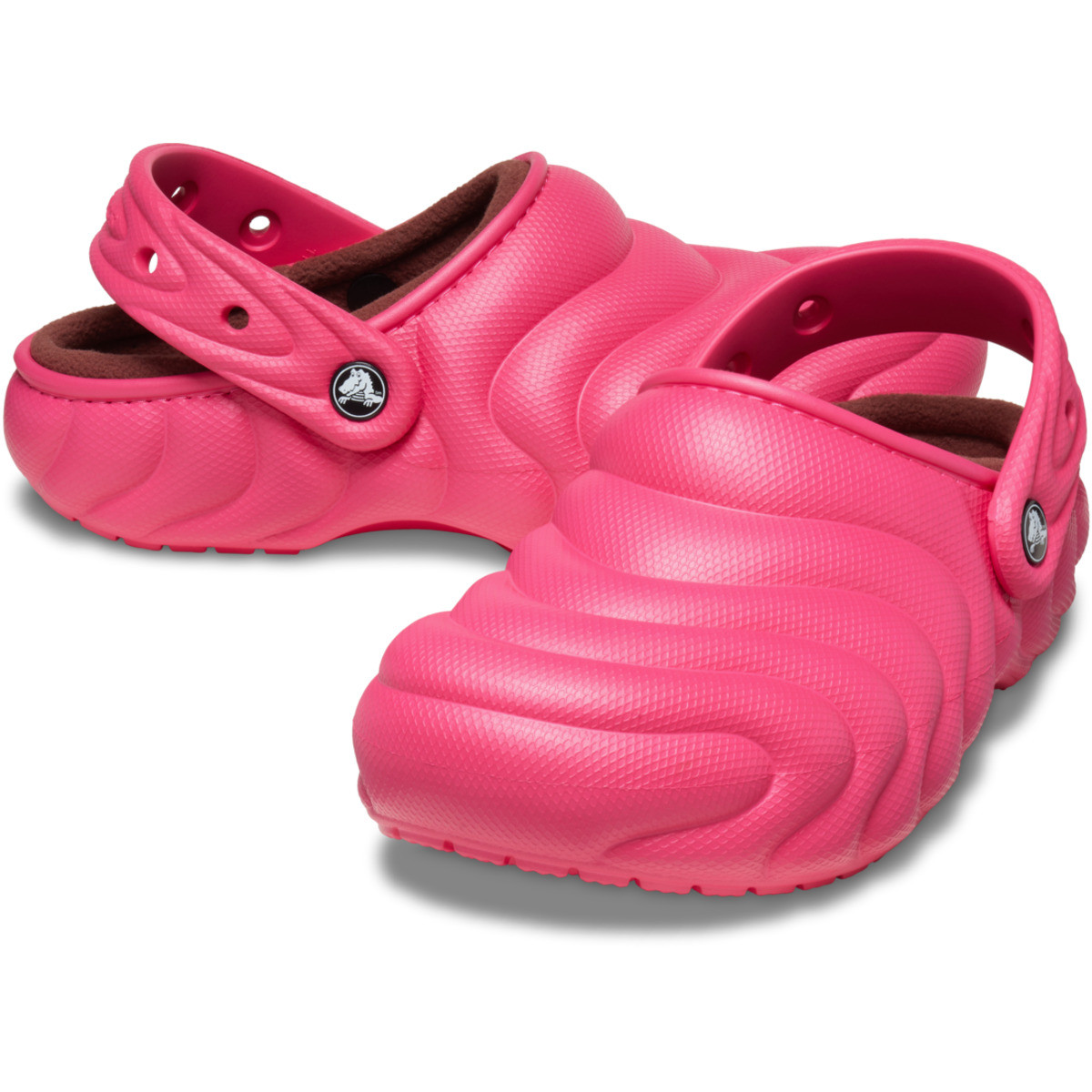 Saboti Crocs Classic Lined Overpuff Clog Roz - Dragon Fruit - 3 | YEO