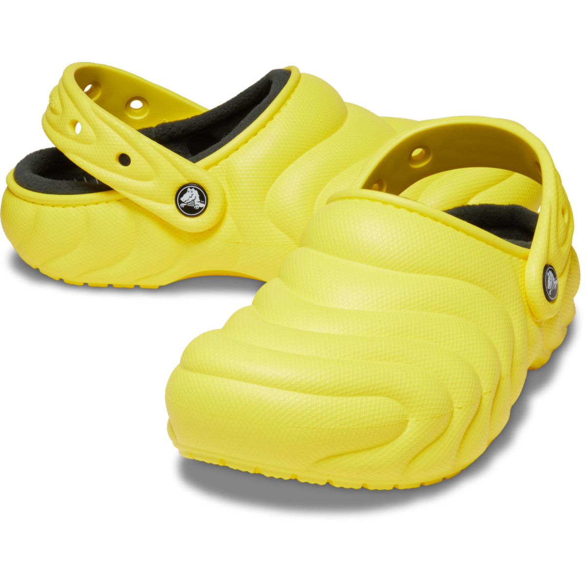 Saboti Crocs Classic Lined Overpuff Clog Galben - Cyber Yellow - 3 | YEO