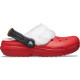 Saboti Crocs Classic Lined Santa Clog Kids Culoare Rosu - Varsity Red/Multi