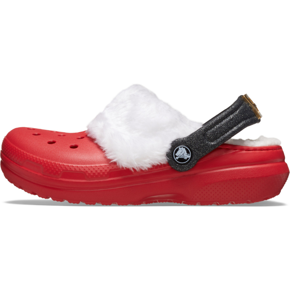 Saboti Crocs Toddler Classic Lined Santa Clog Rosu - Varsity Red/Multi - 2 | YEO