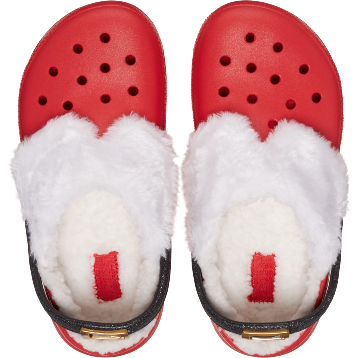 Saboti Crocs Toddler Classic Lined Santa Clog Rosu - Varsity Red/Multi - 4 | YEO