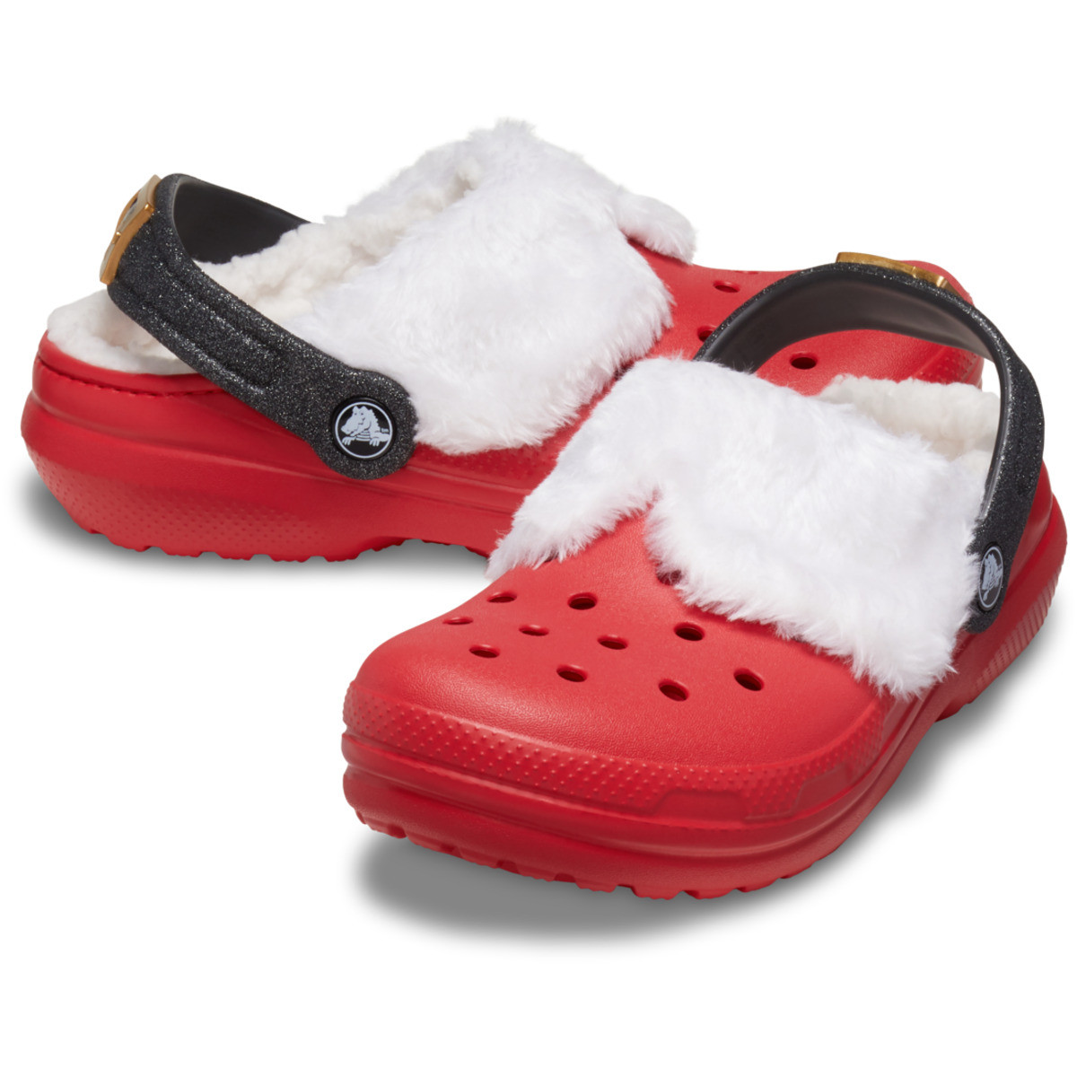 Saboti Crocs Toddler Classic Lined Santa Clog Rosu - Varsity Red/Multi - 3 | YEO