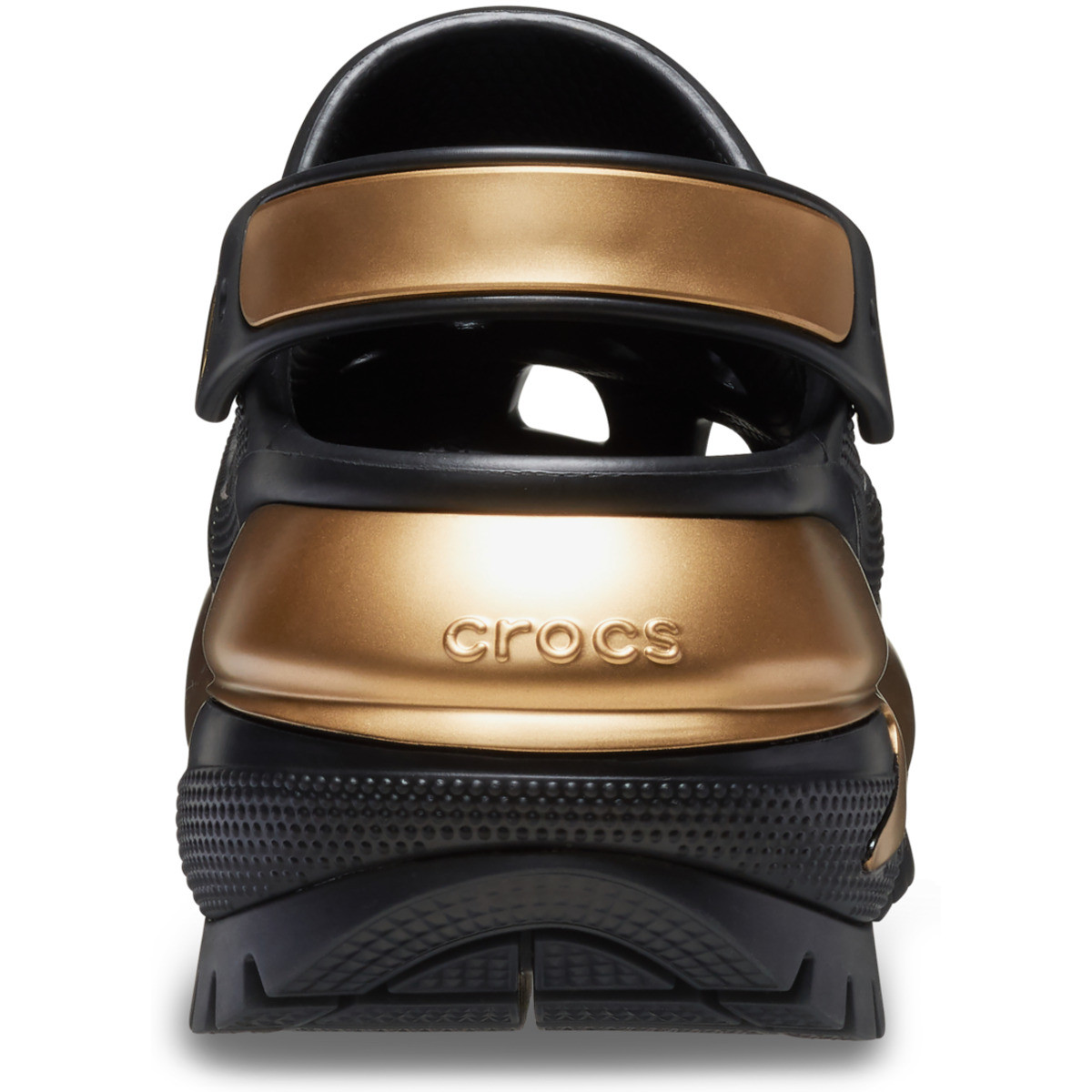 Saboti Crocs Mega Crush Metallic Clog Negru - Black/Gold - 5 | YEO