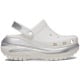 Saboti Crocs Mega Crush Metallic Clog Culoare Alb - White/Silver