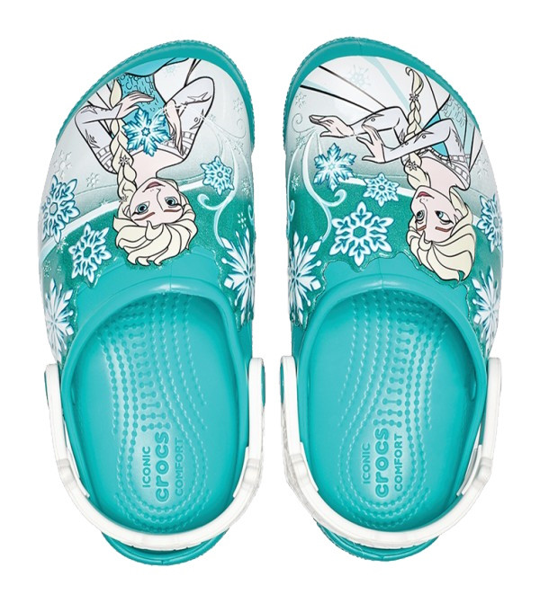 Saboti Crocs Crocs Fun Lab Frozen Lights Clog Kids Albastru - Tropical Teal
