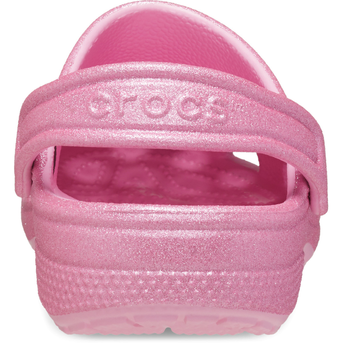 Saboti Crocs Toddler Classic Glitter Clog Roz - Pink Tweed Glitter - 4 | YEO