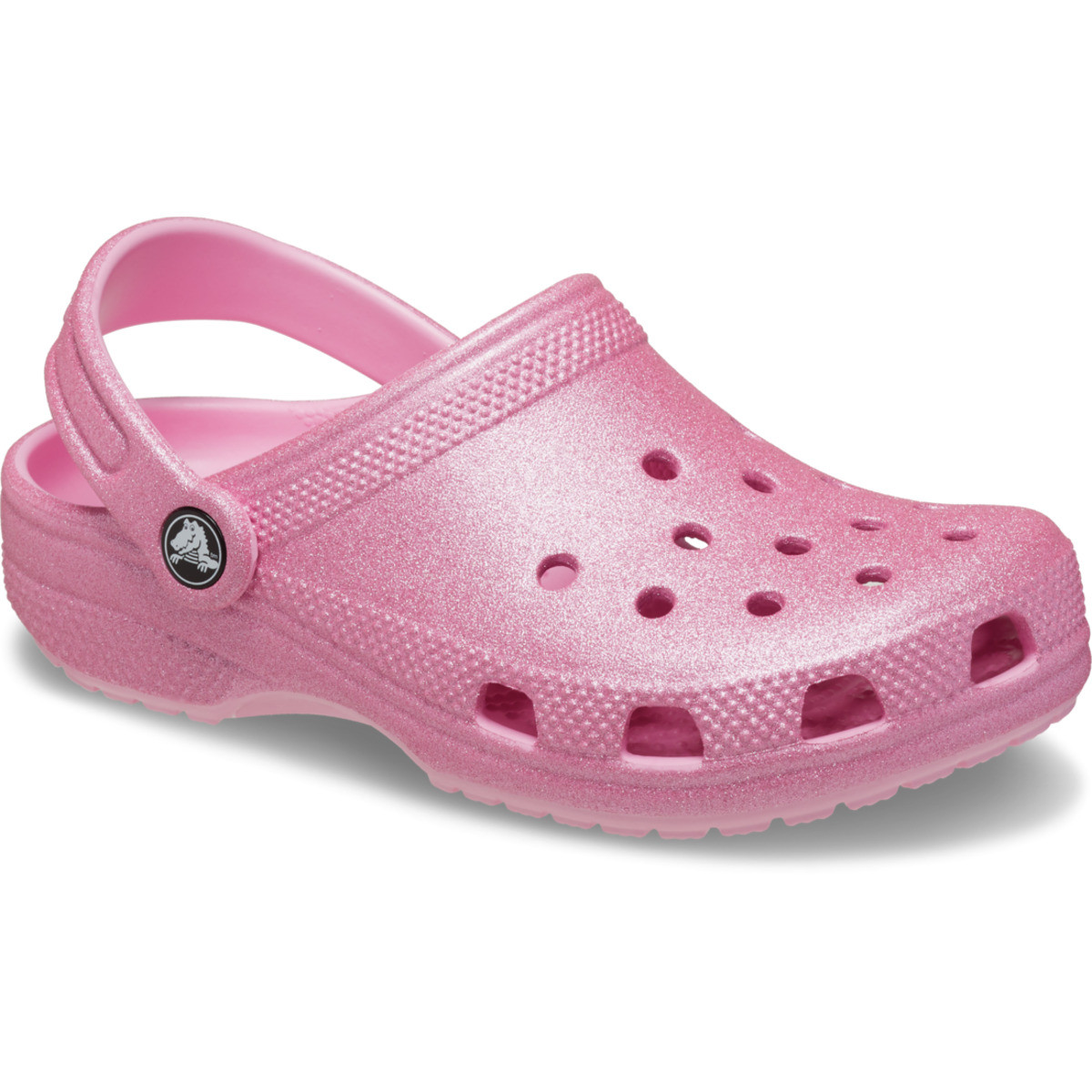Saboti Crocs Toddler Classic Glitter Clog Roz - Pink Tweed Glitter - 1 | YEO