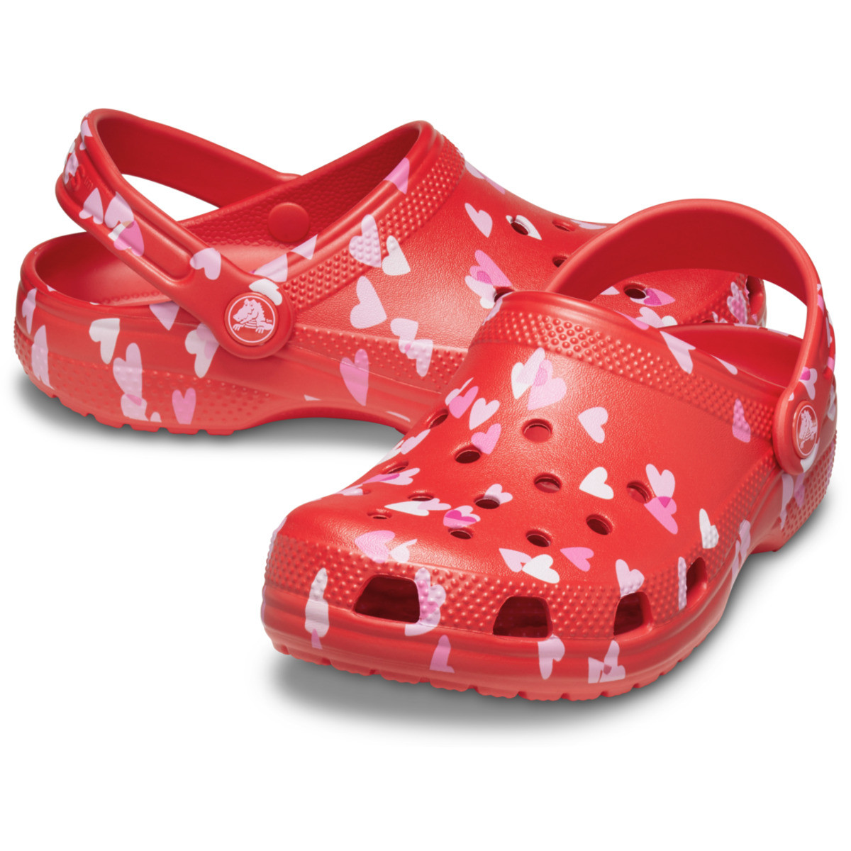Saboti Crocs Classic Toddler Valentine\'s Day Clog Rosu - Cherry Red - 3 | YEO