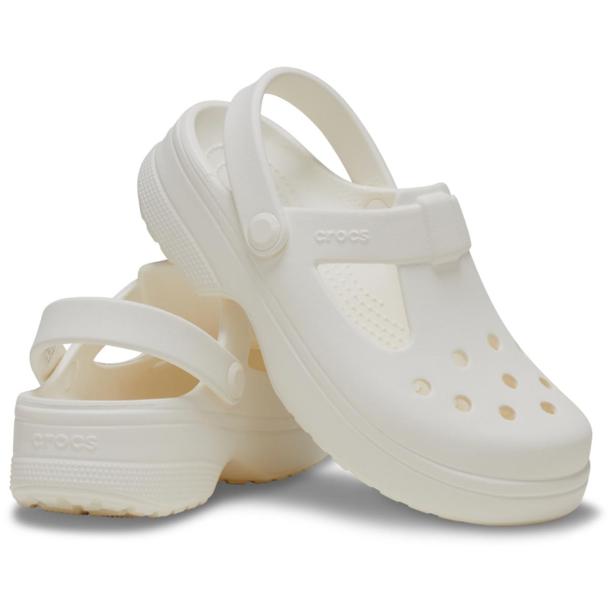 Saboti Crocs Classic Mary Jane Clog Kids Alb - Chalk - 3 | YEO