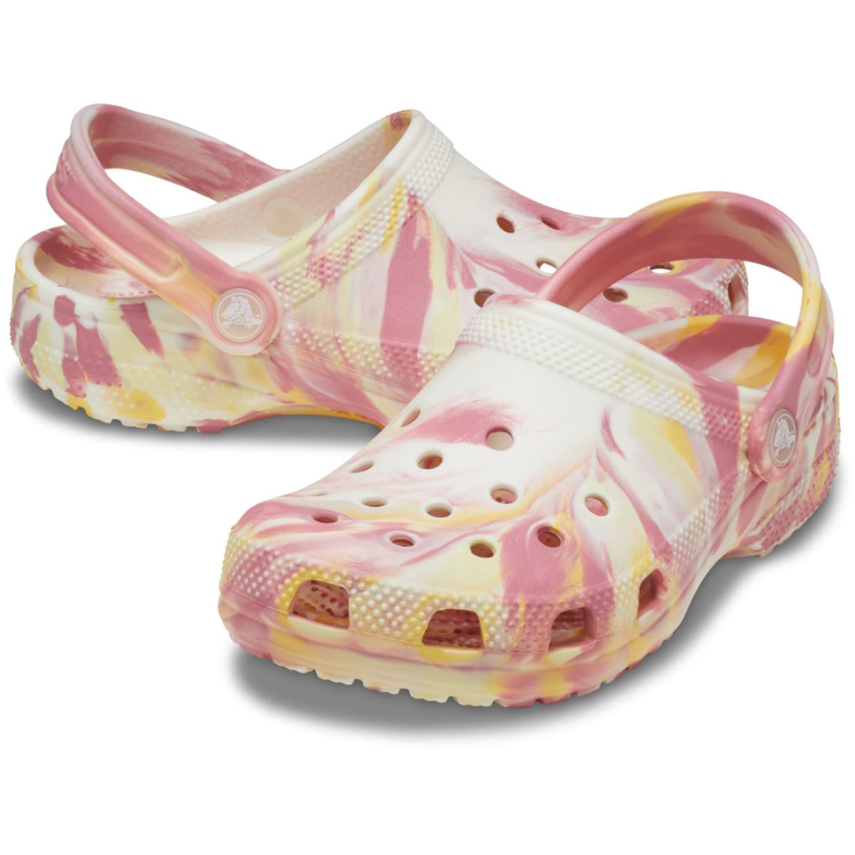 Saboti Crocs Glow Marbled Classic Clog Kids Multicolor - Daylily/Multi - 3 | YEO