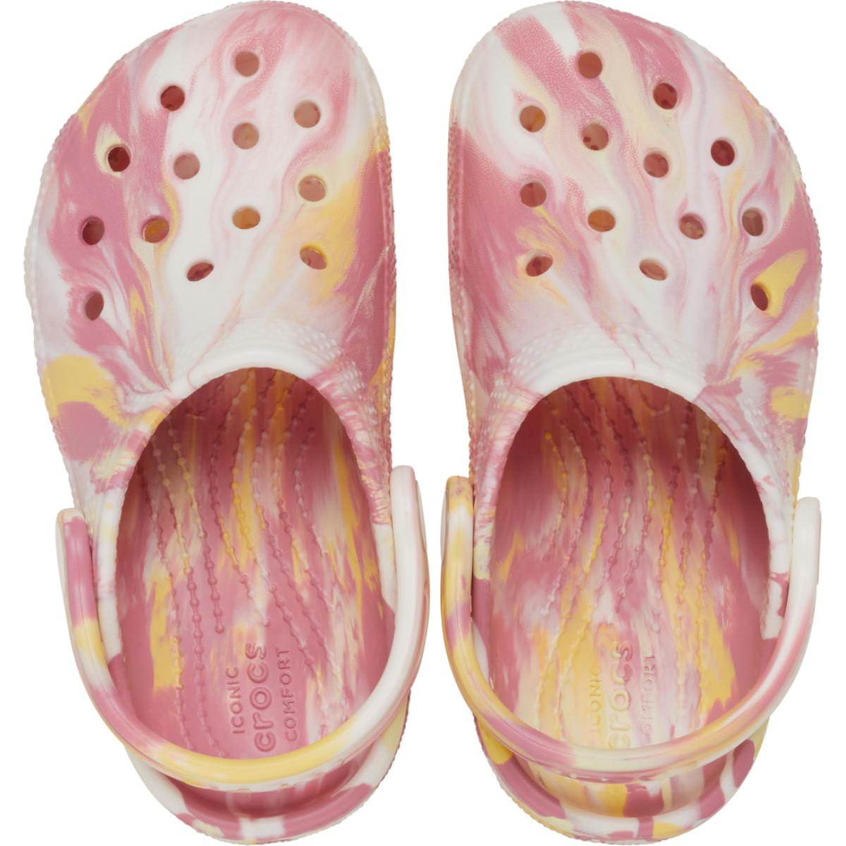 Saboti Crocs Classic Toddler Glow Marbled Clog Multicolor - Daylily/Multi - 3 | YEO