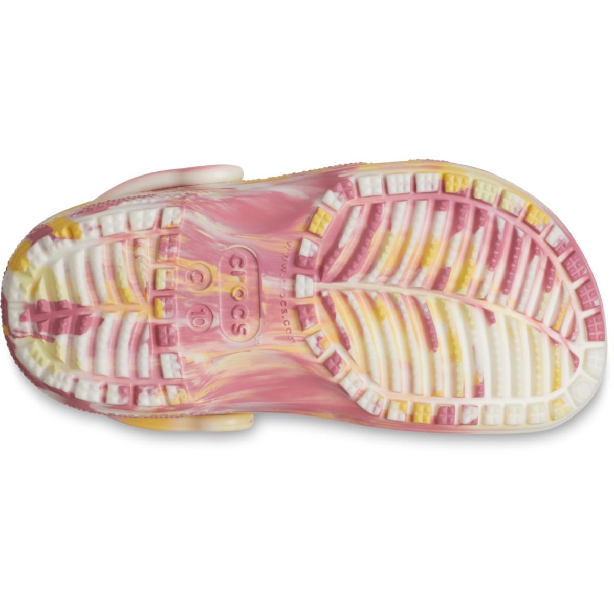Saboti Crocs Classic Toddler Glow Marbled Clog Multicolor - Daylily/Multi