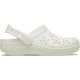 Saboti Crocs Classic Floral Cut-Out Clog Culoare Alb - Chalk