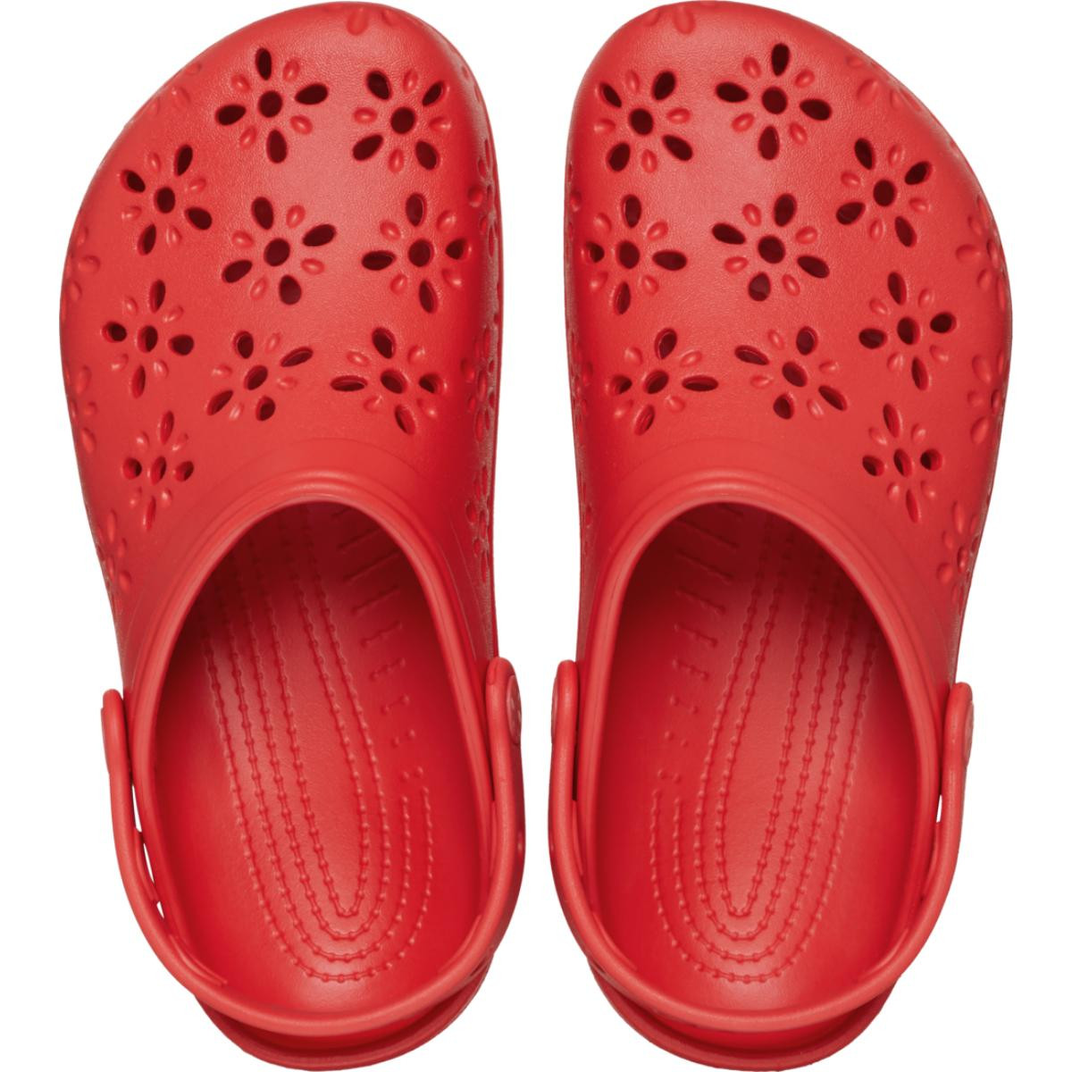 Saboti Crocs Classic Floral Cut-Out Clog Rosu - Cherry Red - 4 | YEO