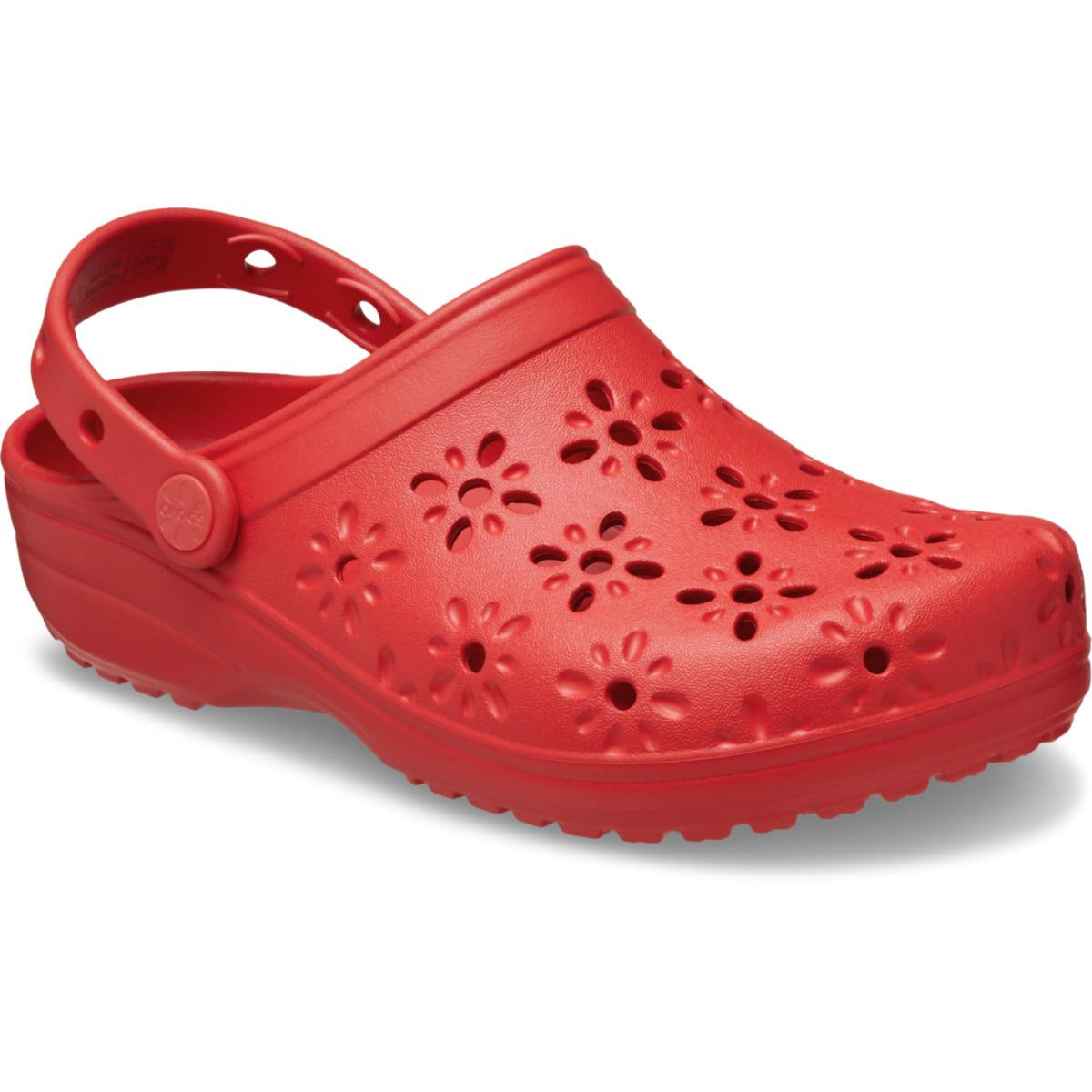 Saboti Crocs Classic Floral Cut-Out Clog Rosu - Cherry Red - 1 | YEO