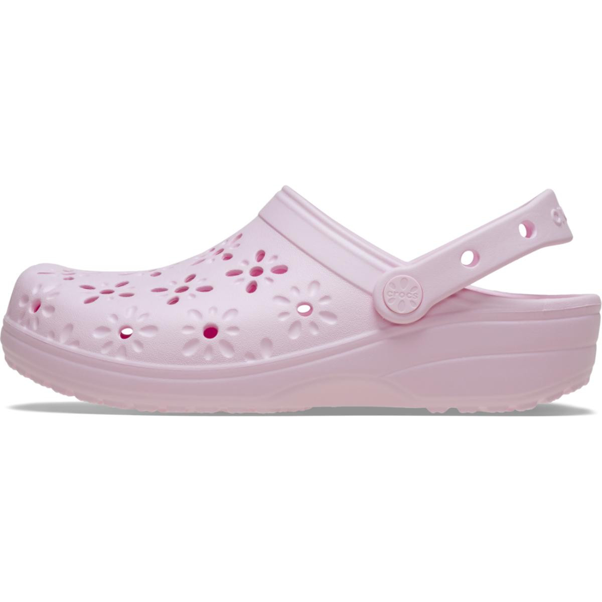 Saboti Crocs Classic Floral Cut-Out Clog Roz - Pink Milk - 2 | YEO