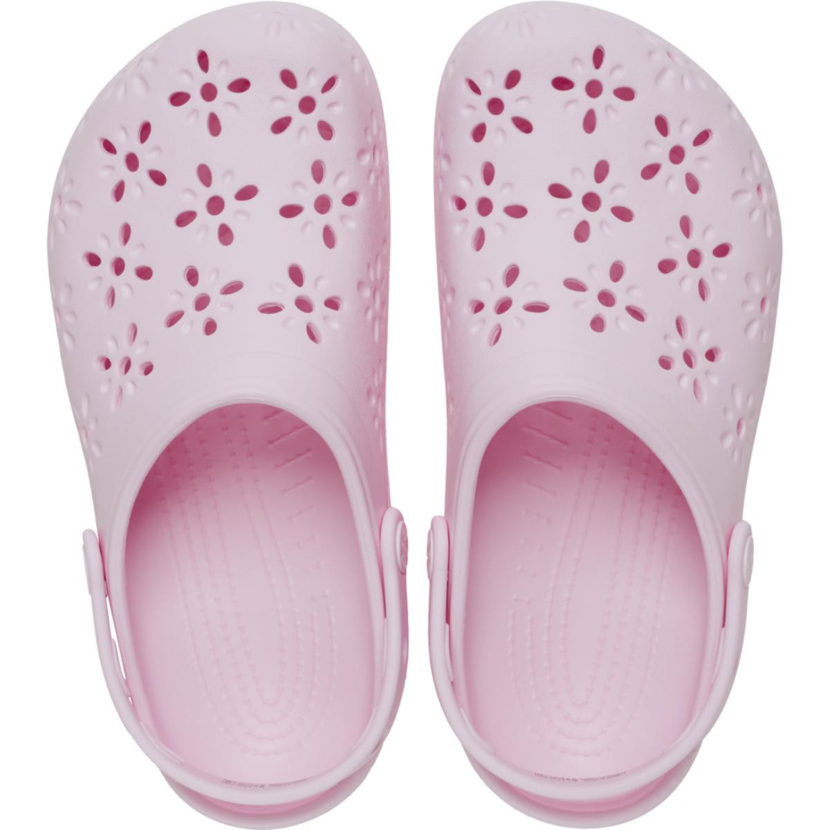 Saboti Crocs Classic Floral Cut-Out Clog Roz - Pink Milk - 4 | YEO