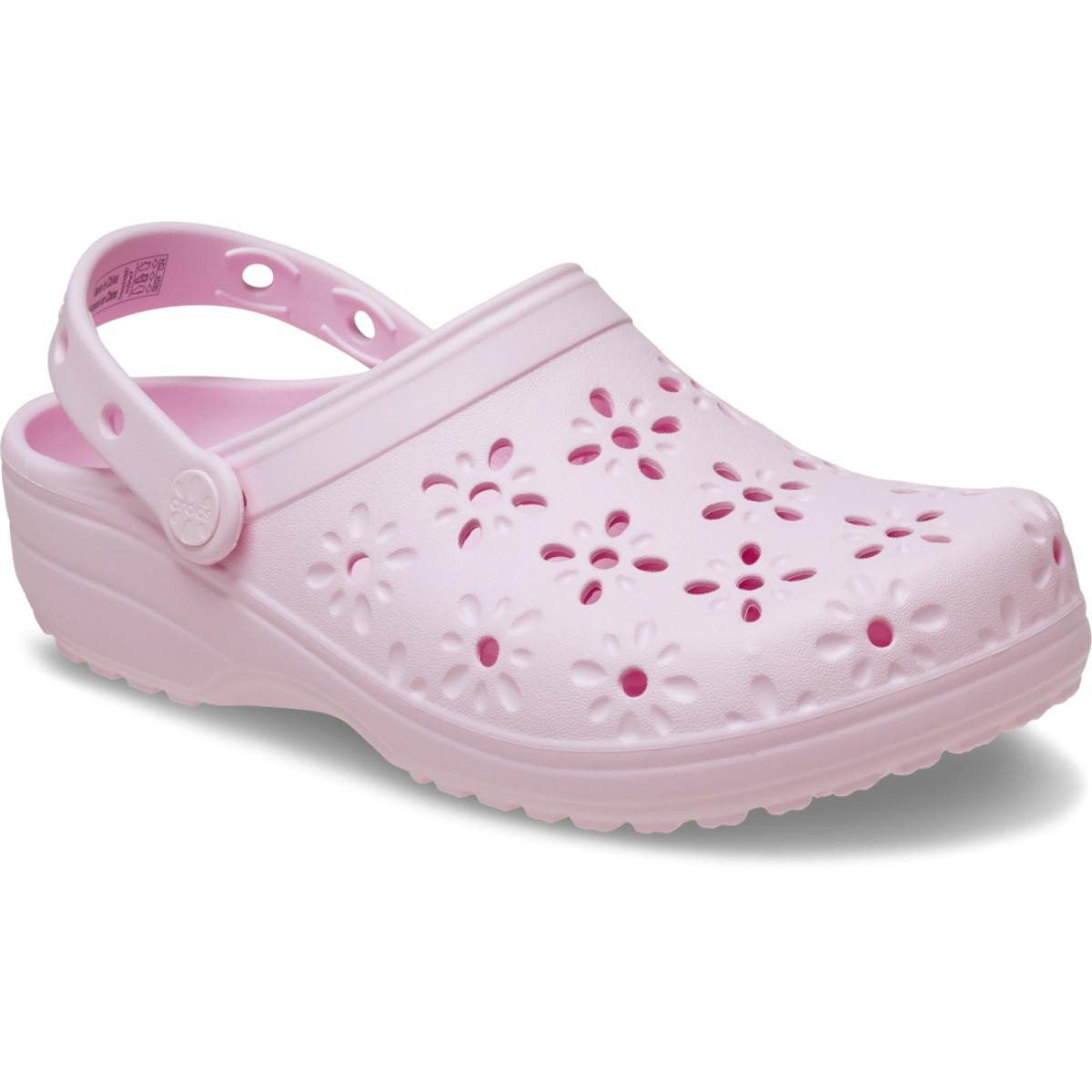 Saboti Crocs Classic Floral Cut-Out Clog Roz - Pink Milk - 1 | YEO